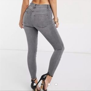 Spanx Slim Built In Shaping Panel High Waist Jean in Gray S